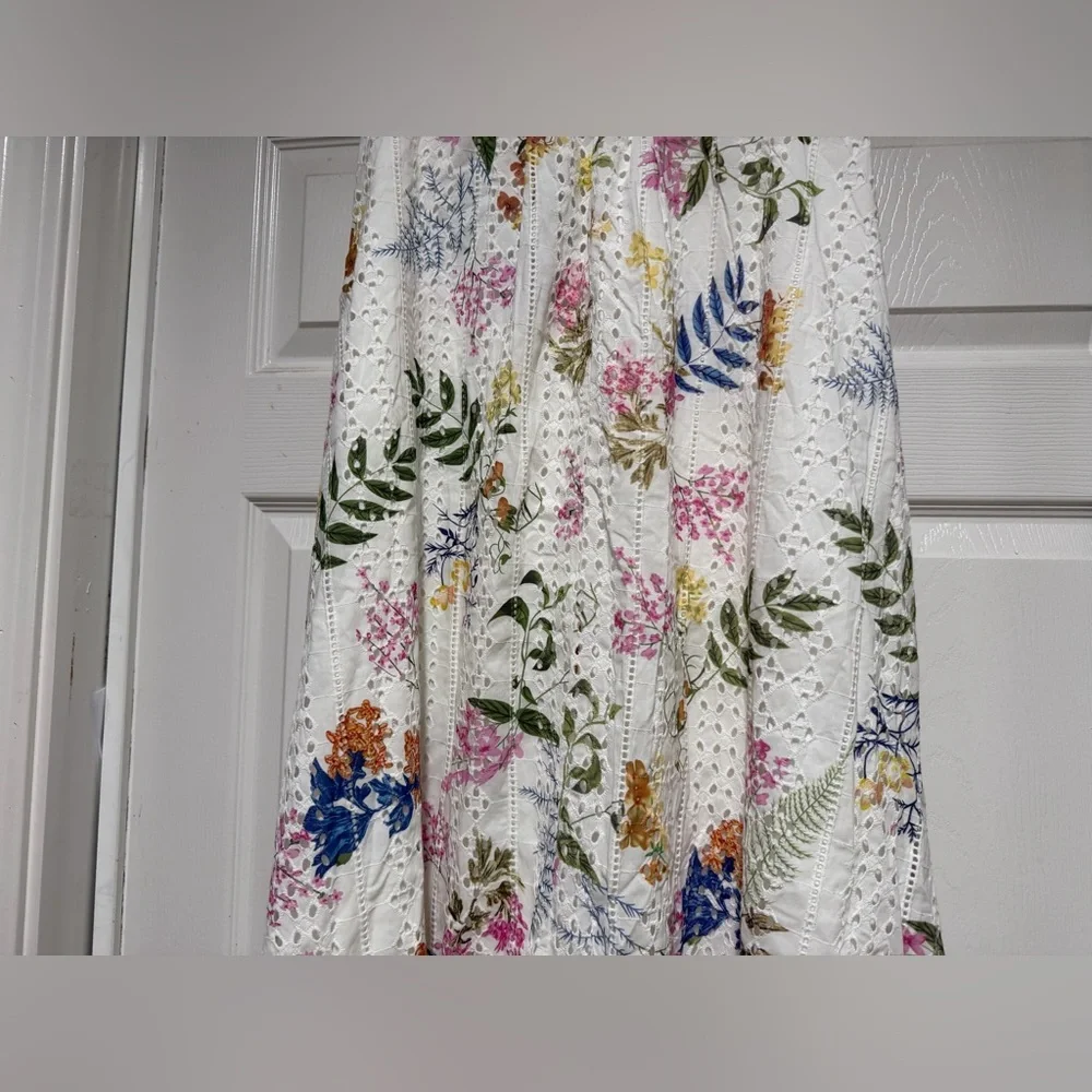 NWT Lulus Sweet At Heart White Floral Embroidered Two-Piece Midi Dress Small - Picture 13 of 16